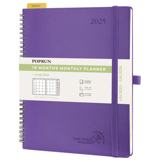 POPRUN 2025 Monthly Planner Purple