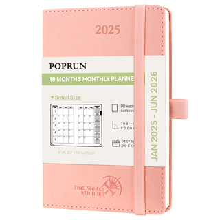 POPRUN 2025 Monthly Planner Light Pink