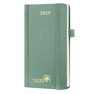 POPRUN 2025 Weekly Planner Mid Night Green