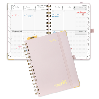 POPRUN 2025 Weekly Planner Light Pink