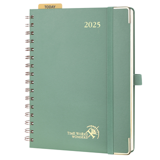 POPRUN 2025 Weekly Planner Mid Night Green