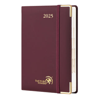 POPRUN 2025 Daily Planner Burgundy