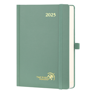 POPRUN 2025 Daily Planner Mid Night Green