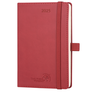 POPRUN 2025 Weekly Planner Wine Red