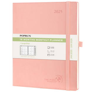 POPRUN 2025 Monthly Planner Light Pink