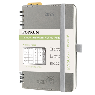 POPRUN 2025 Monthly Planner Gray