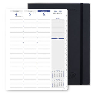 POPRUN 2025 Weekly Planner Black