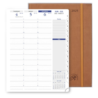 POPRUN 2025 Weekly Planner Brown