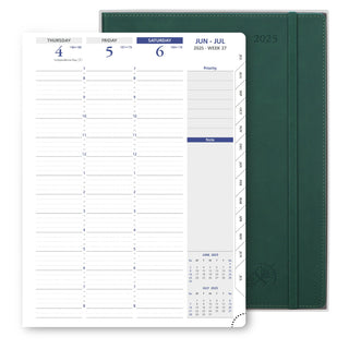 POPRUN 2025 Weekly Planner Forrest Mint Green