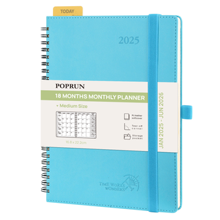 POPRUN 2025 Monthly Planner Donau Blue