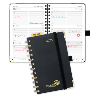 POPRUN 2025 Weekly Planner Black