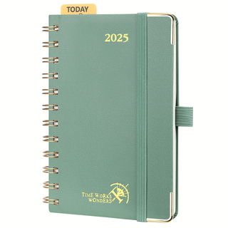 POPRUN 2025 Weekly Planner Mid Night Green