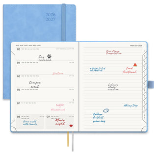 POPRUN 2026-2027 Academic Planner Cerulean Blue