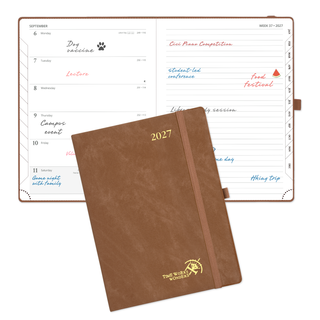POPRUN Weekly Planner Brown