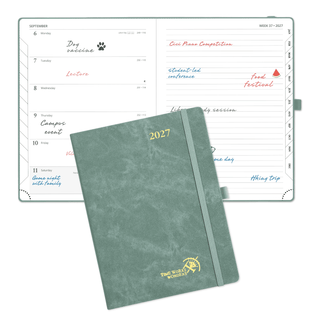 POPRUN Weekly Planner Midnight Green