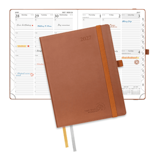 POPRUN Weekly Planner Brown