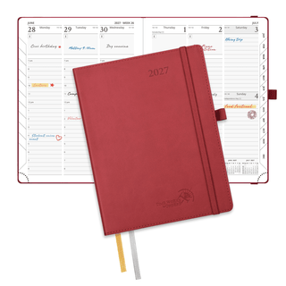 POPRUN Weekly Planner Burgundy