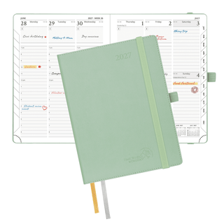 POPRUN Weekly Planner Celadon Green