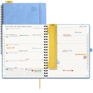 POPRUN 2026-2027 Academic Planner Cerulean Blue