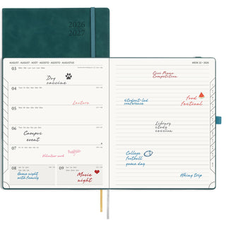 POPRUN 2026-2027 Academic Planner Petrol Green
