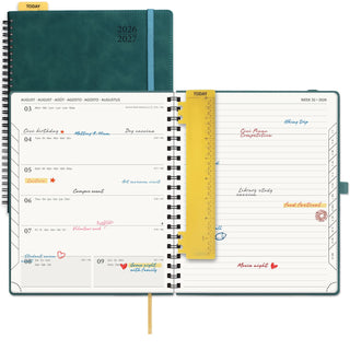POPRUN 2026-2027 Academic Planner Petrol Green