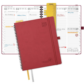 POPRUN 2026-2027 Academic Planner Burgundy