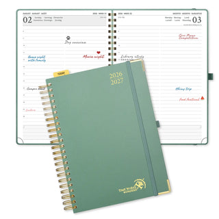 POPRUN 2026-2027 Academic Planner Midnight Green