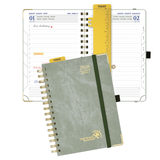 POPRUN 2026-2027 Academic Planner Olive Green